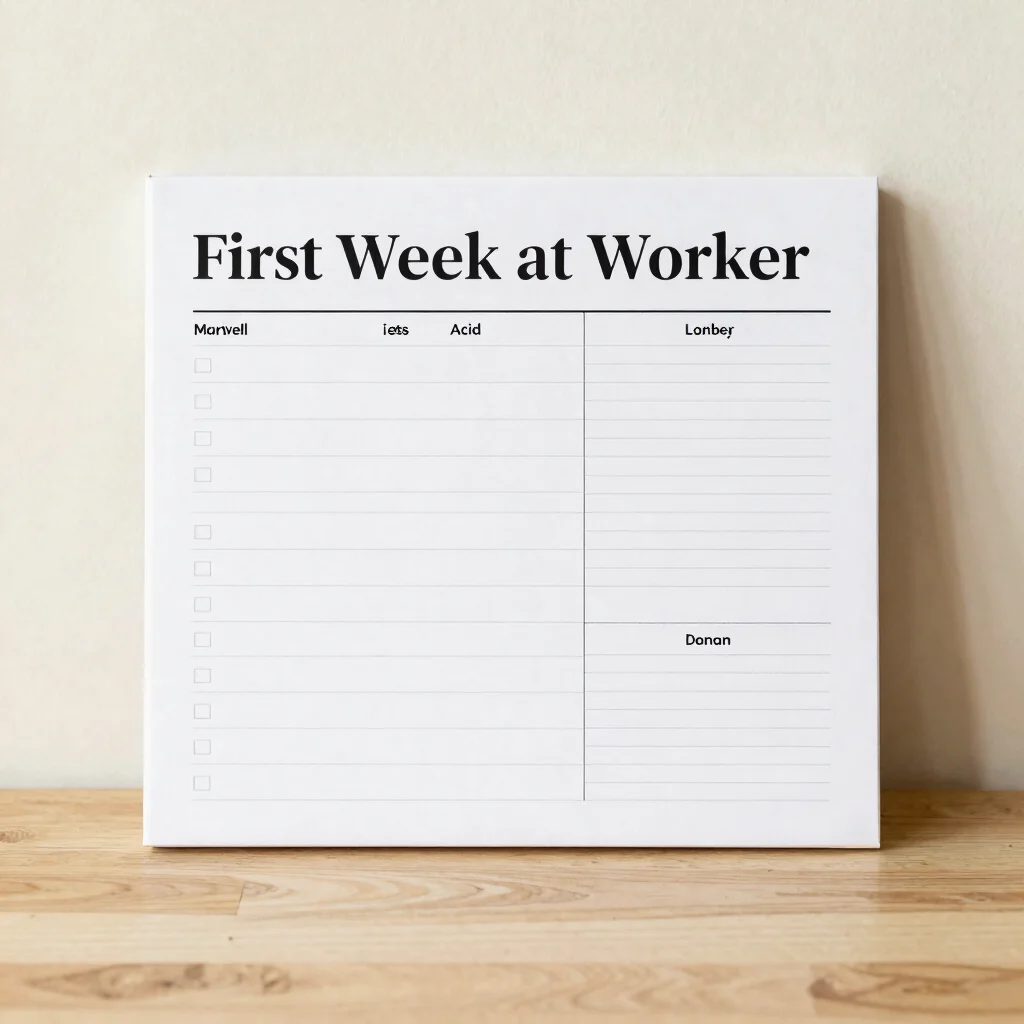 First Week Planner